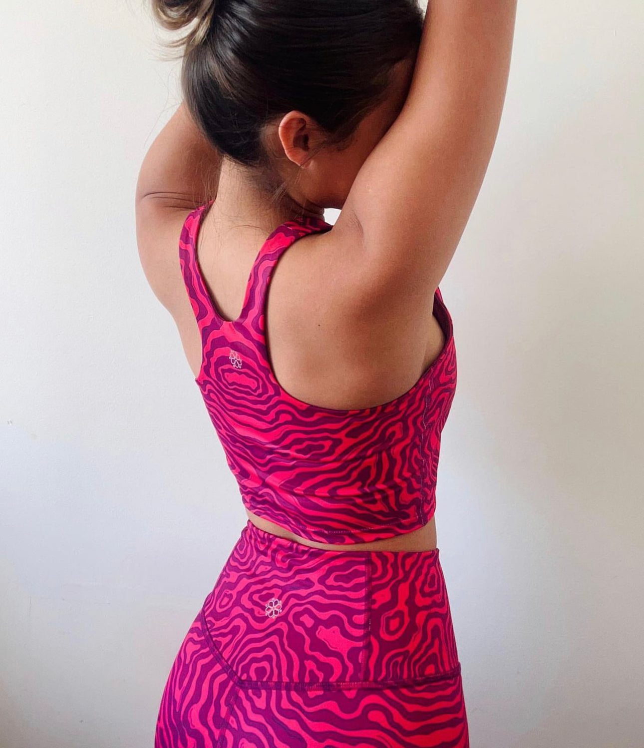 Pink Groovy Shorts and Crop Top Set